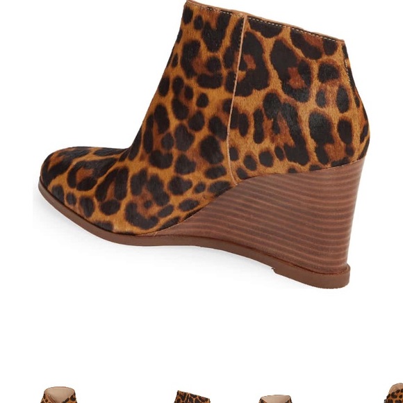 1. State Kaleb Wedge Bootie leopard Sz 7M - Picture 3 of 16